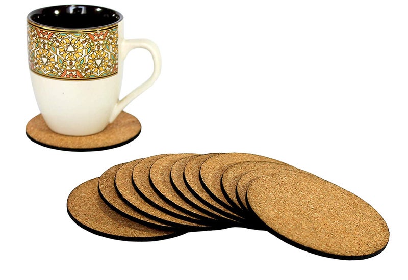 KLEO - Bar Beer Coffee Cork Coasters Set (Set of 12) - Long Lasting, Heat Resist, Absorbs Spilled Liquid, Non Slippery and Scratch Free - Image 1