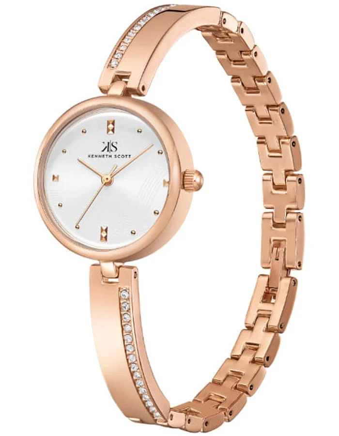 KENNETH SCOTT Women's Analog Display Watch With Rose Gold Alloy Strap - K23506-RBKW
