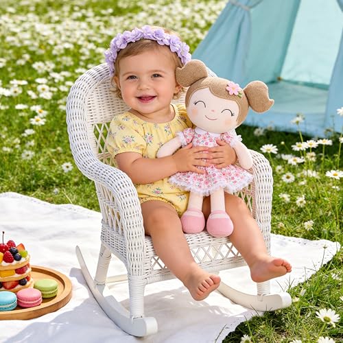 Gloveleya Baby Girl Gift First Baby Doll Plush Doll Print Sunflowers - Image 5
