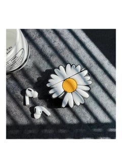 NIBEMINENT Flower Shape Bluetooth Headphone Protective Case For Apple AirPods Pro White/Yellow  - Image 3