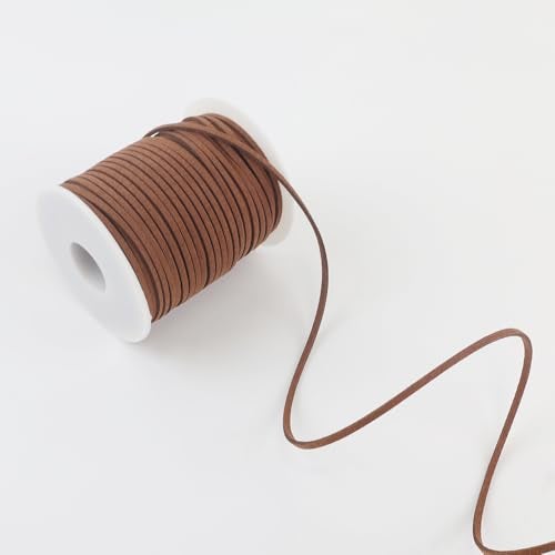 LUSTEMBER Leather String, Faux Leather Cord, Flat Suede Leather Lace for Necklaces, Bracelets, Jewelry Making, Tassels, Dream Catchers and Art Crafts - Image 1