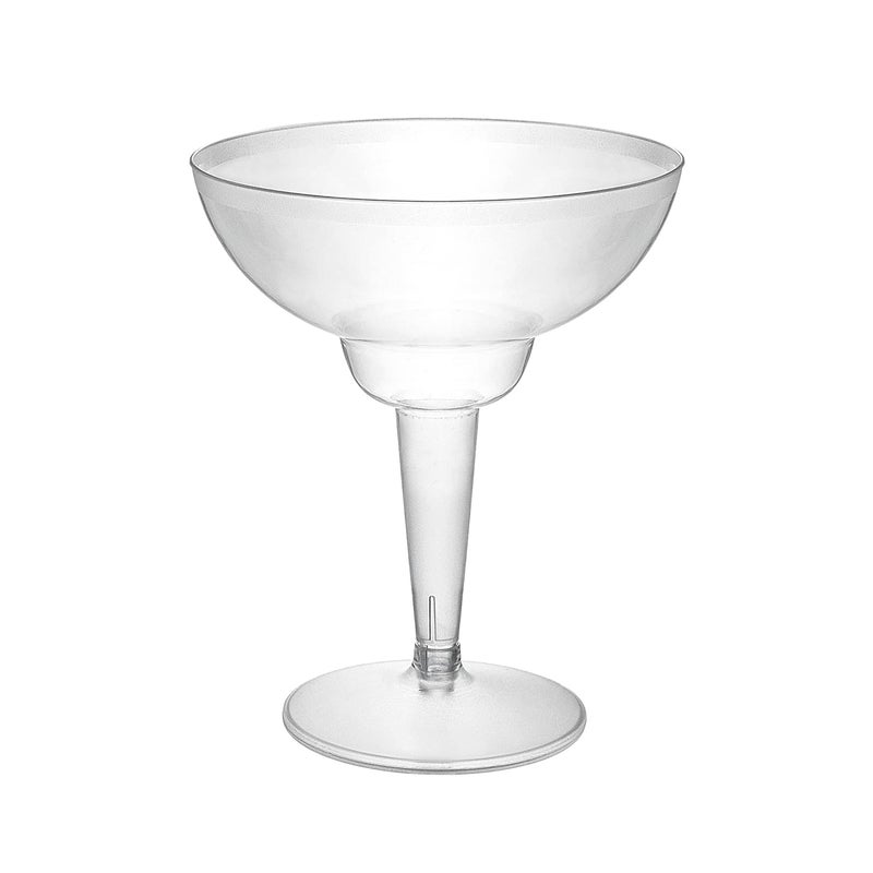 Party Essentials 10 Count Hard Plastic TwoPiece Margarita Glasses 12Ounce Clear