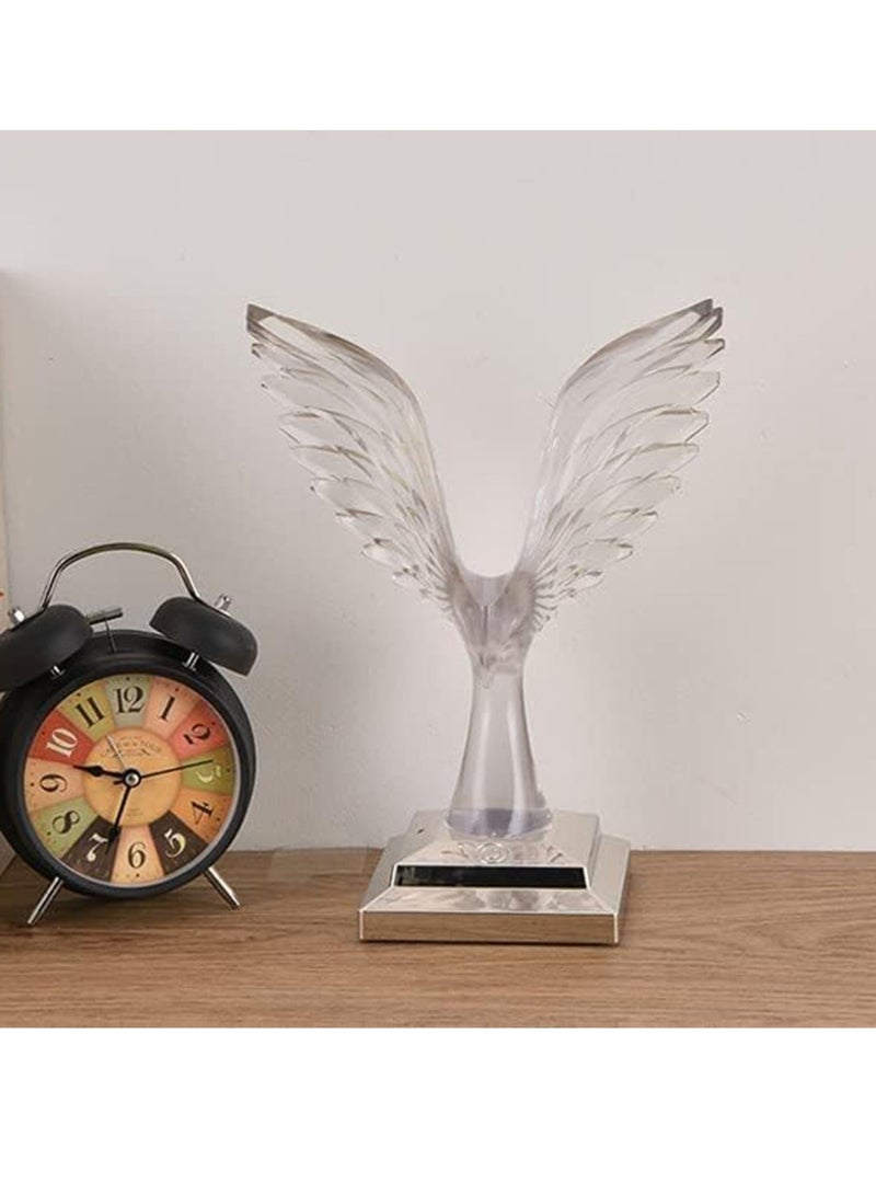 عام الكريستال النسر مصباح مكتبي الإبداعية ليد الاكريليك شحن التحكم عن بعد الطيور غرفة نوم ليلة الغلاف الجوي ليلة ضوء 24 الألوان عكس الضوء أوسب شحن ليلة ضوء غرفة نوم مكتب ضوء (كروم) - Image 1
