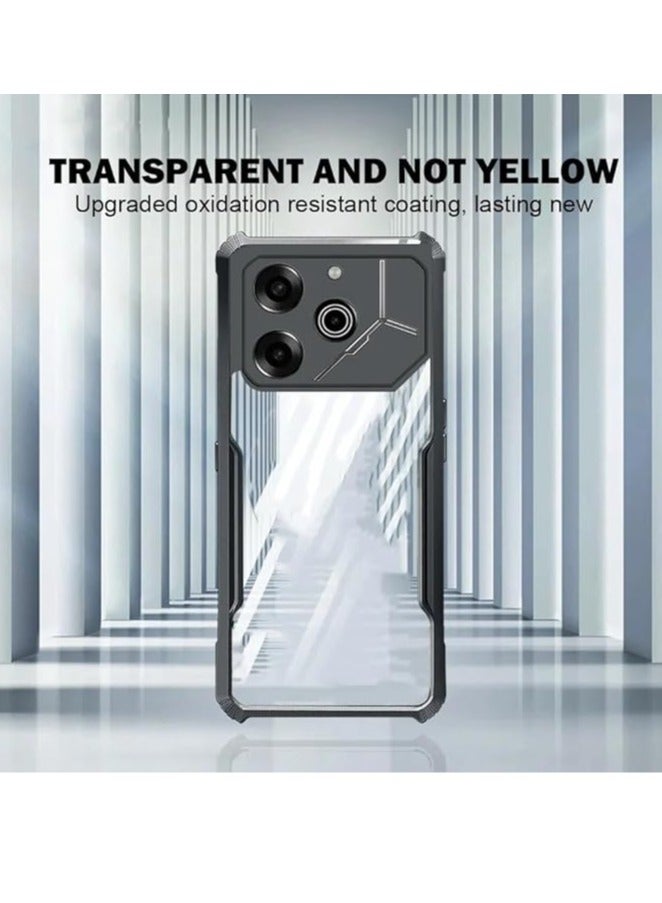 Case Compatible with Tecno Pova 6 Pro 5G [Droproof] [Sweat-Proof] [Fingerprint-Proof] Shockproof TPU+PC Clear Protective Phone Case Fits Tecno Pova 6 Pro  - Image 3
