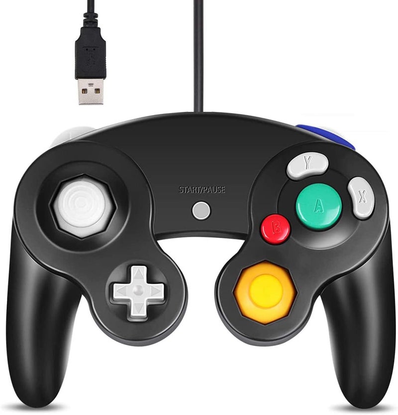 وحدة تحكم GC، بديل لوحدة تحكم Gamecube، متوافقة مع وحدة تحكم Game Cube السلكية USB / كمبيوتر يعمل بنظام Windows 7 8 10 (أسود) - Image 1