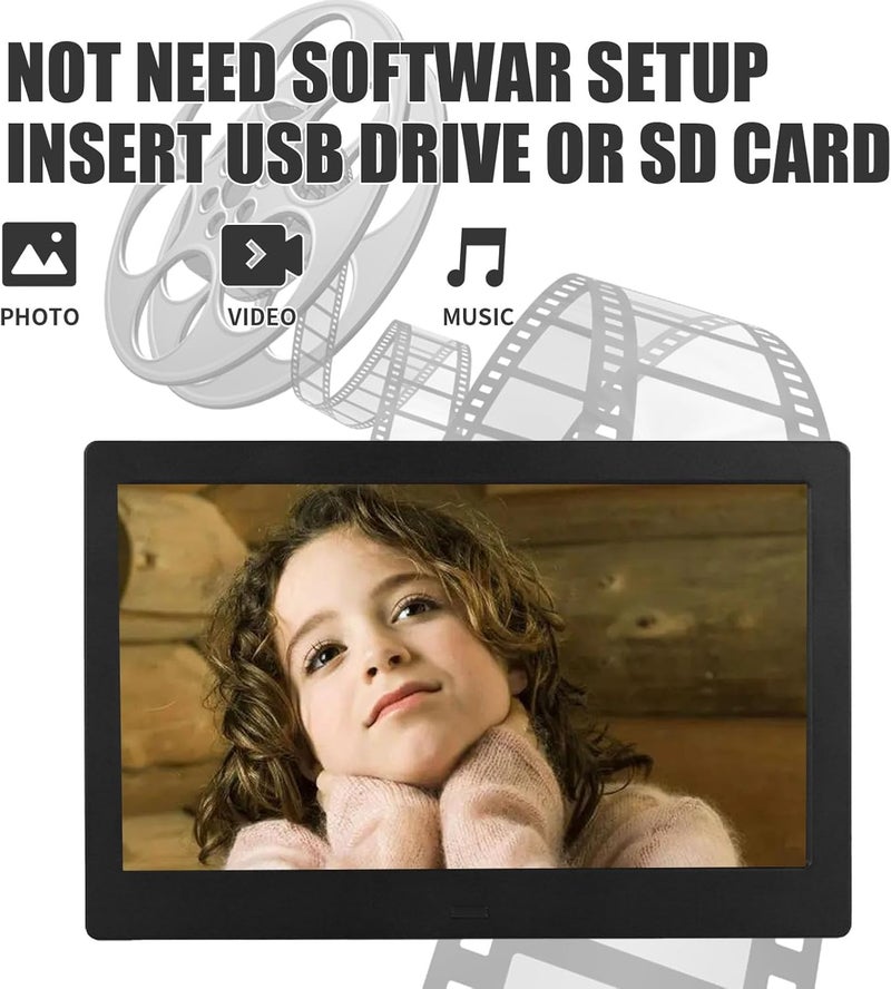 New 7/10 inch digital photo frame USB flash drive with automatic loop playback of high-definition MP4 videos, electronic album advertising machine - Image 5