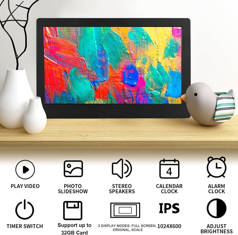 New 7/10 inch digital photo frame USB flash drive with automatic loop playback of high-definition MP4 videos, electronic album advertising machine - Image 2
