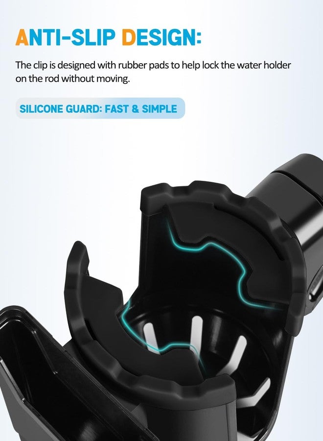 Xislet Wheelchair Cup Holder for Walker, 2-in-1 Walker Drinks Holder with Phone Holder for Rollator, Scooter, Bike, Mobility, Camper, Stroller, Holds Stanley, Yeti, Owala and More, Black - Image 5