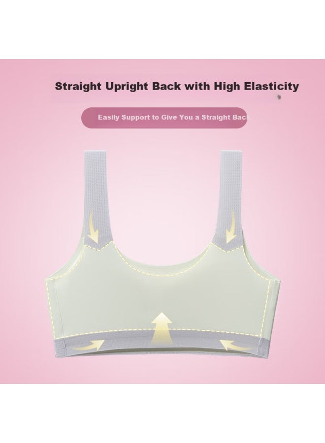 SNOWFLYING Xuezongfei Girls' Underwear, Puberty Bra, Vest-style Bra For Middle And High School Students, Sports Bra For Women, Seamless And Wireless, 2 Pieces - Image 4