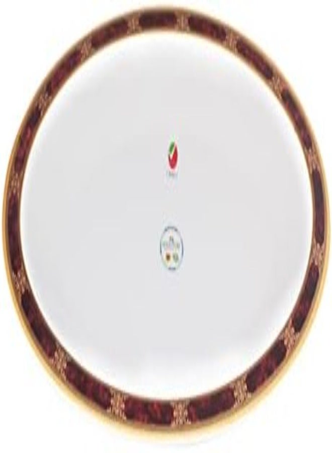 AKDC Moda Cucina Melamine Oval Serving Platter Extra Large Ethinic Red 41Cm Esma Approved, Mchp-5106-Er - Image 2