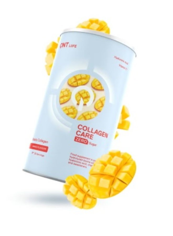 QNT COLLAGEN CARE Powder | 390g | Mango Flavour, Hydrolysed Collagen, Vit C & Hyaluronic Acid