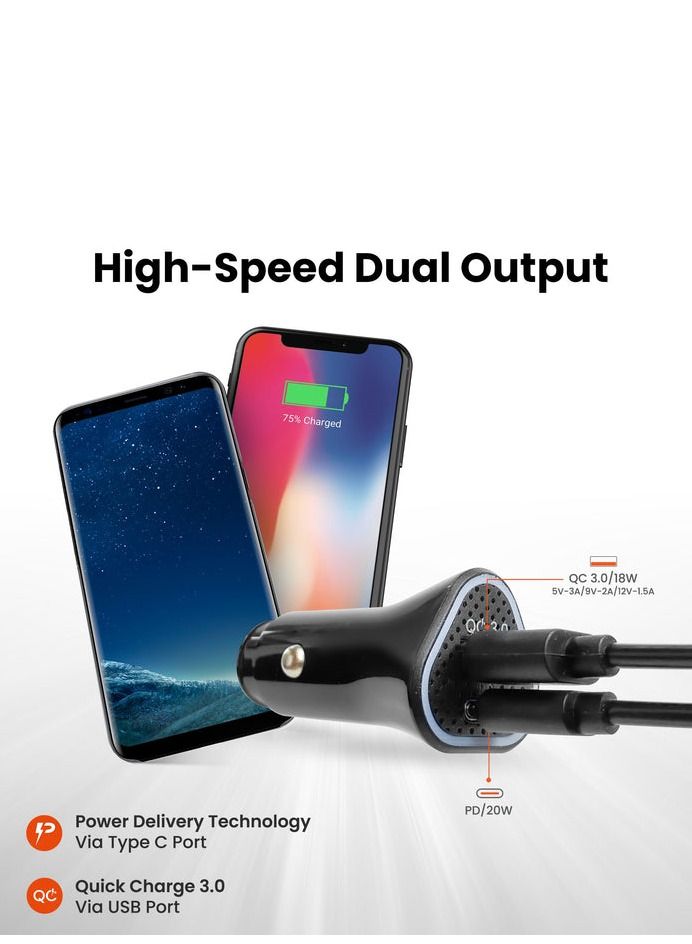 AMBRANE IMPULZ C11 W CAR CHARGER 38W DUAL PORT QC - Image 4