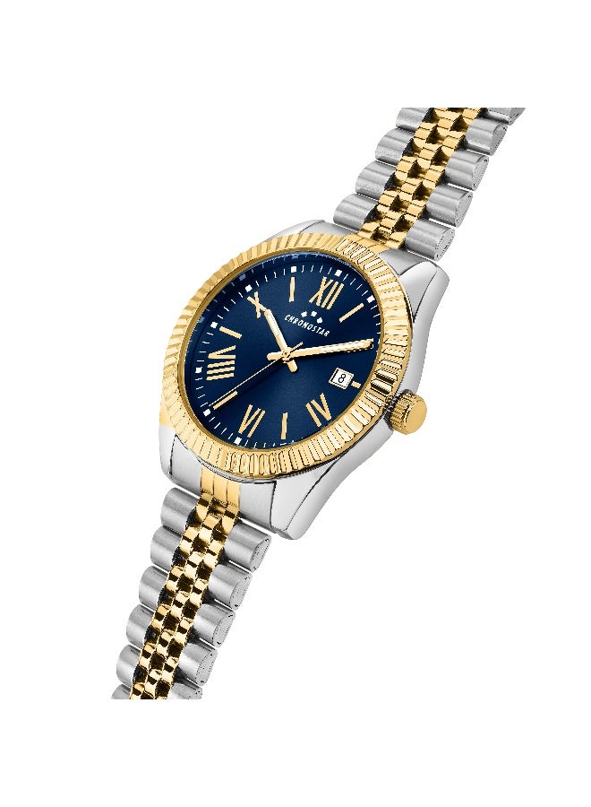 Chronostar Men's Blue Round Analog Dial with Multicolour Stainless Steel Band Watch - 41mm - R3753312006 - Image 2