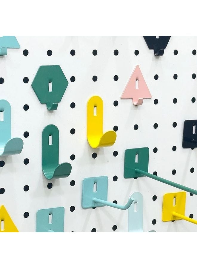 6 قطع ملونة من خطافات اللوحة المعدنية بدون حفر، حائطية، منظّم توفير للمساحة - Image 3