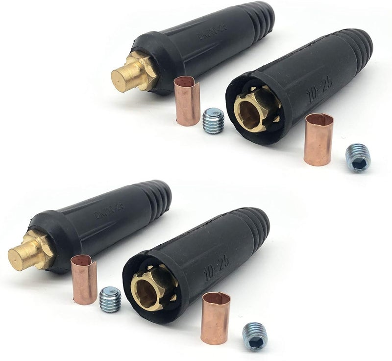 RX WELD Welding Cable Quick Connector Pair DINSE-Style (100Amp-200Amp (#6-#4) 10-25 SQ-MM 2-set) - Image 2