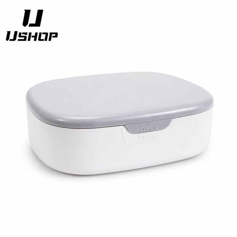 UShop U SHOP | Makeup Organizer & Accessories with Mirror & Lid, Multi-Compartment Storage Box for Jewelry, Cosmetics, Travel & Daily Use, White - Image 2
