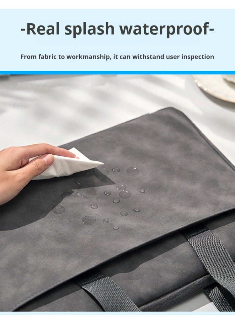 Waterproof 15-16 inch lightweight business laptop bag, can be divided into partitions to store MacBook Air, iPad, mouse and data cables, etc.  - Image 2