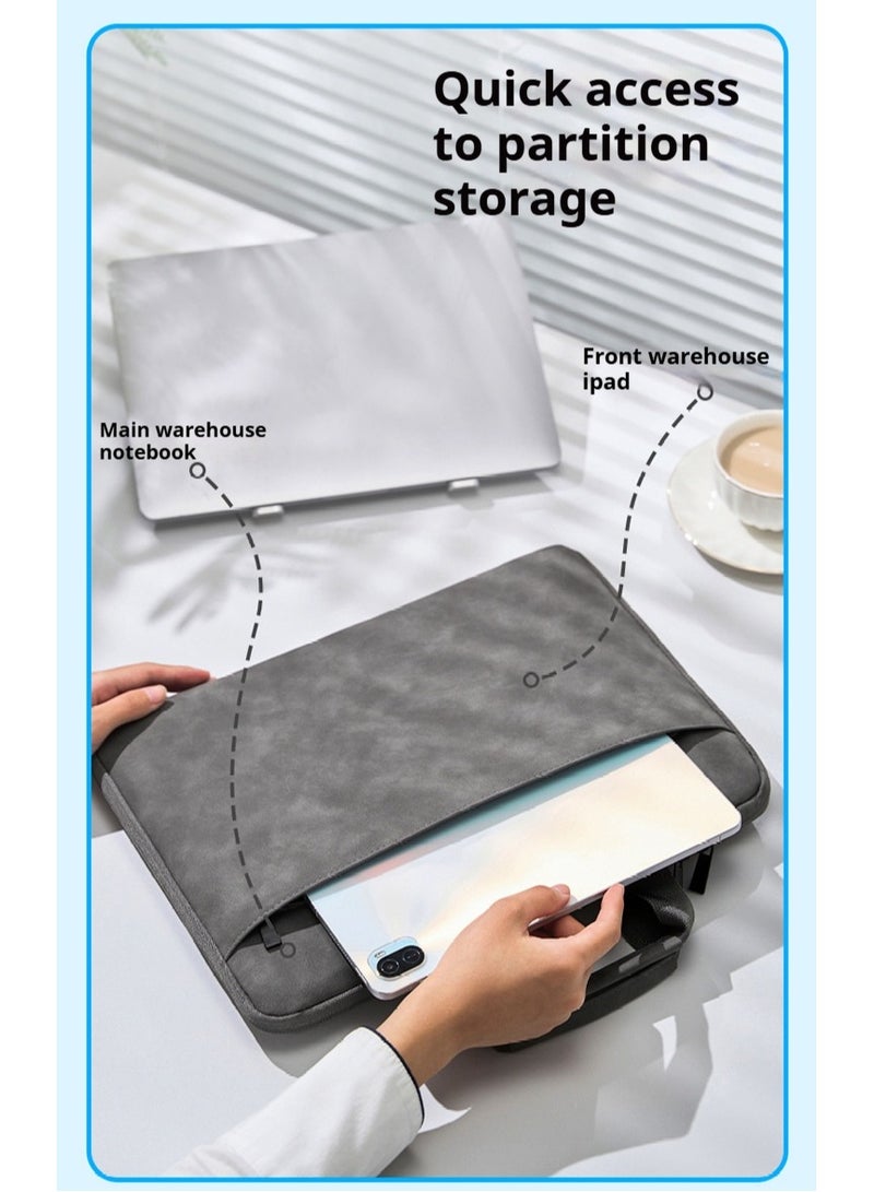 Waterproof 15-16 inch lightweight business laptop bag, can be divided into partitions to store MacBook Air, iPad, mouse and data cables, etc.  - Image 4