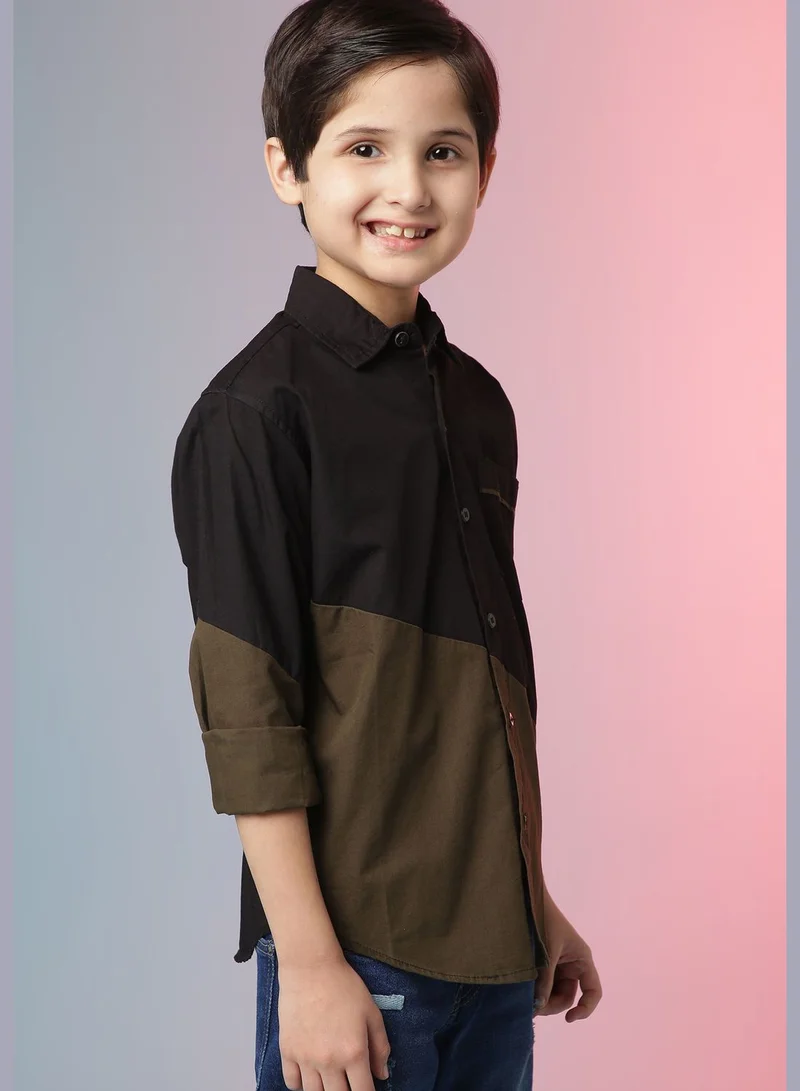 Instafab Color Block Shirt