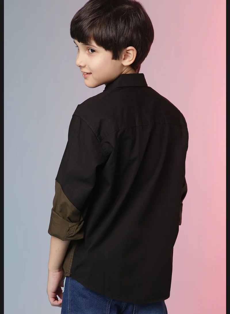 Instafab Color Block Shirt