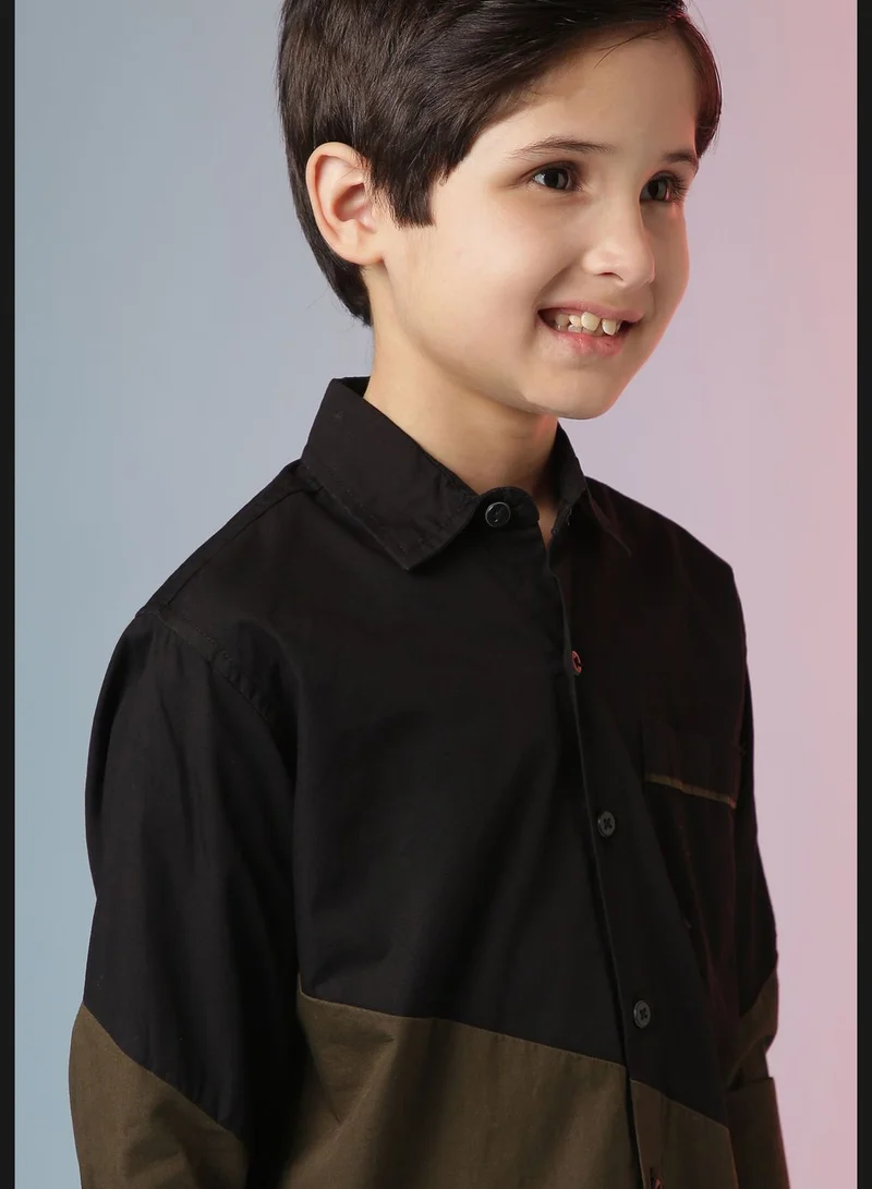 Instafab Color Block Shirt