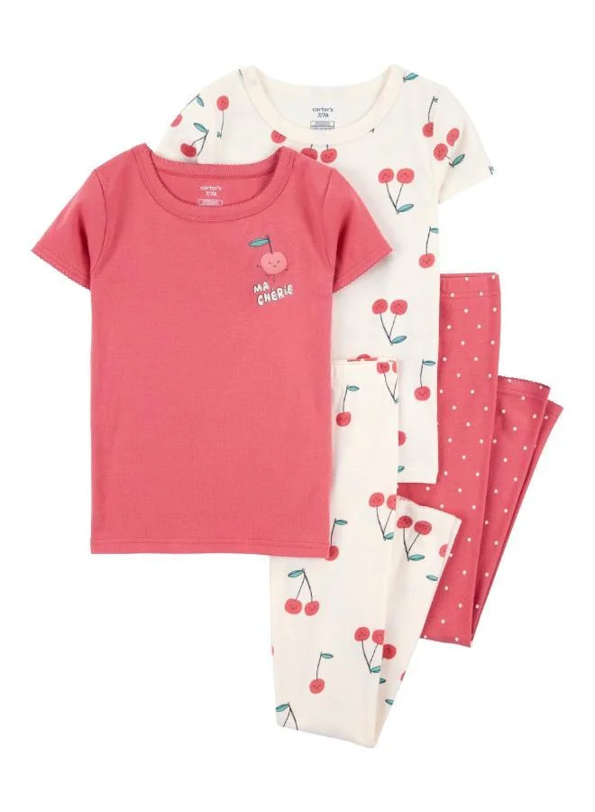 carter's Kids Printed 4PC Pyjamas Set
