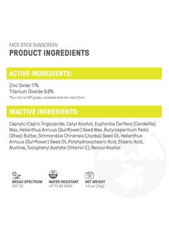 raw elements Face Stick Spf 50 Allnatural Mineral Sunscreen Reef Safe Water Resistant Broad Spectrum Uva/Uvb Protection Safe For All Ages Travel Size 1 Oz  - Image 5