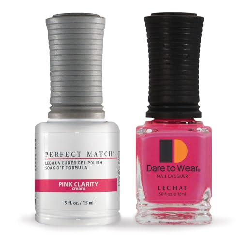 LeChat Perfect Match Gel Polish Pink Clarity Watermelon Pink with Sheer Finish 05 Ounce Easy Application Soak Off Formula - Image 1