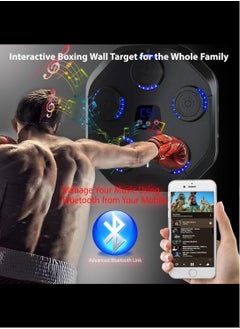 Sky Land Music Boxing Machine – Wall Mounted Punching Trainer with Bluetooth, LED Lighting, 9 Speed Levels, Rechargeable Battery, Ideal for Home Fitness & Reflex Training  - Image 5