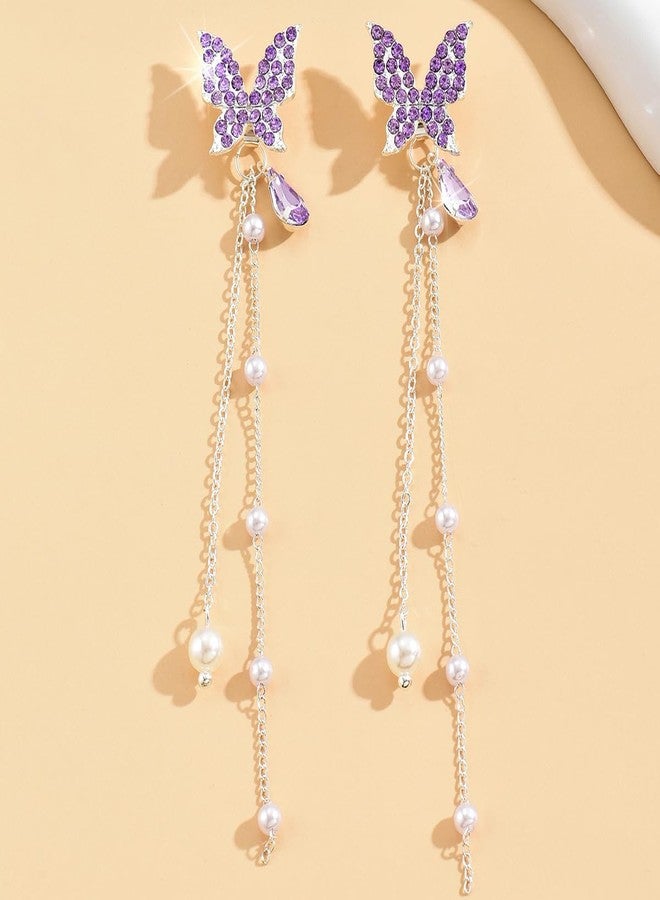MEENAZ Earrings For Women & Girls Stylish | Western Korean Earrings Bali | Butterfly| Stud Earrings Set for Women Moti Accessories Aesthetic | Fashion American Diamond AD CZ Gold Stud earinging 101 - Image 5