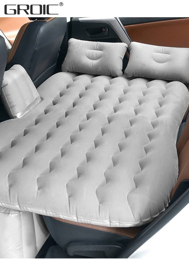GROIC - Inflatable Car Mattress,Car Air Mattress Back Seat Inflatable Car Bed Camping Mattress with Pillows Air-Pump for Car, SUV, Truck Travel, Hiking - Image 1