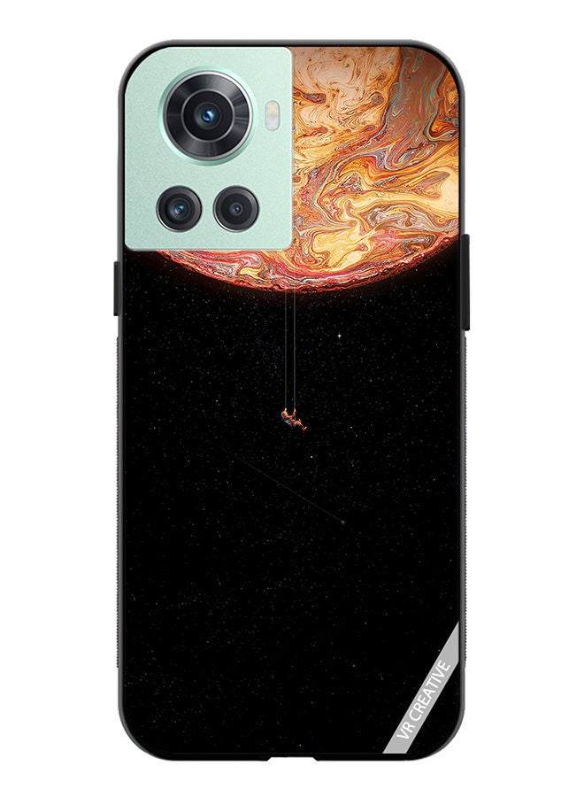 VR CREATIVE Protective Case Cover For OnePlus 10R Black Galaxy Design Multicolour - Image 1