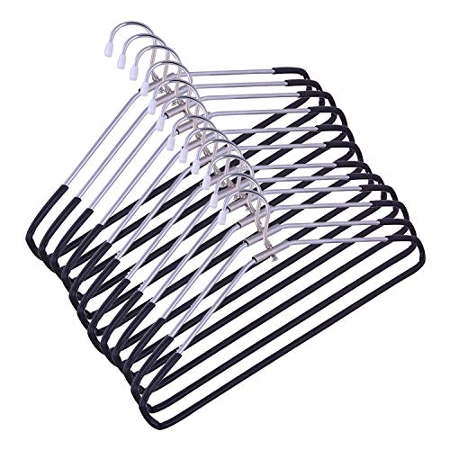 ROLLYWARE™ Premium Steel Cloth Hanger India's First Unique Design Premium Stainless Steel Hanger with Lower Band Lock - Wardrobe, Sarees, Pants, Scarfs & Other Clothes (Set of 6) - Image 2