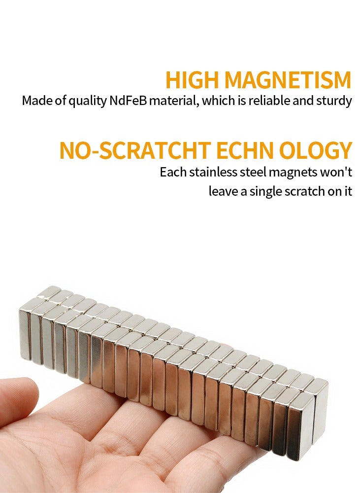10Pcs Block Magnet 0.79x0.39x0.2inch N35 NdFeB Super Powerful Neodymium Magnets Strong Permanent Magnetic imanes 20mm x 10mm x 5mm Refrigerator Magnet  - Image 3