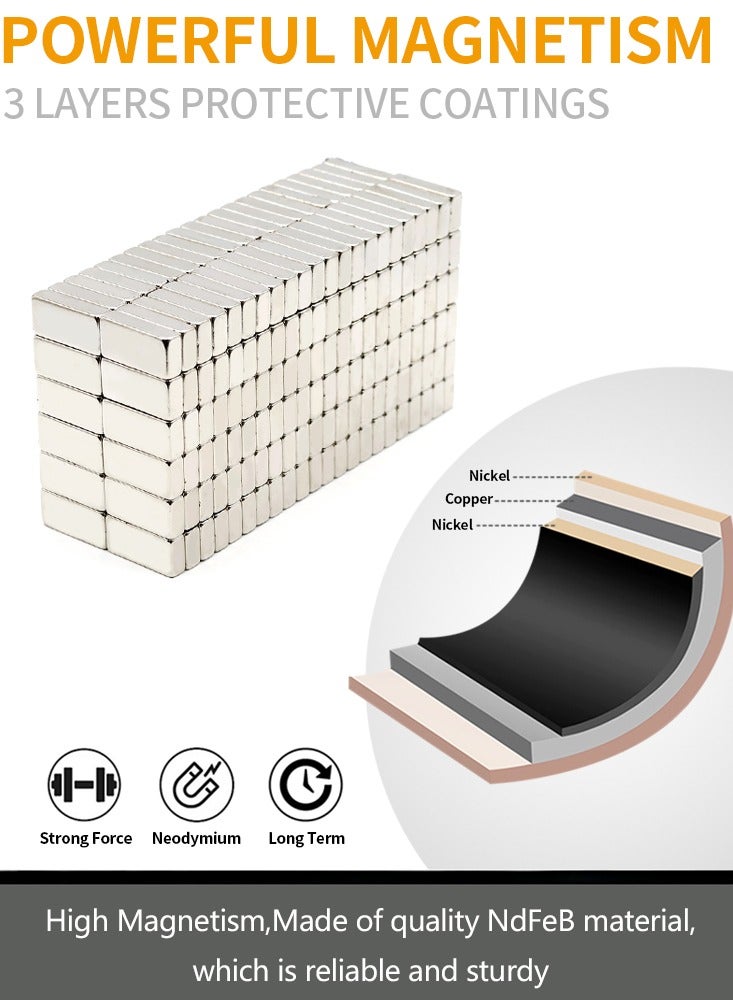 10Pcs Block Magnet 0.79x0.39x0.2inch N35 NdFeB Super Powerful Neodymium Magnets Strong Permanent Magnetic imanes 20mm x 10mm x 5mm Refrigerator Magnet  - Image 4