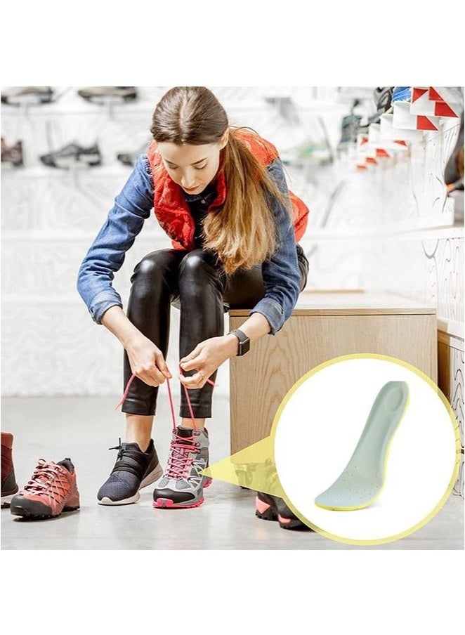 Generic High Elasticity Memory Foam Insoles, PU Orthotic Shock Absorption Sport Insoles, Comfortable Breathable Plantar Fasciitis Arch Support Insoles Orthotic Insoles (Yellow+Green)  - Image 3