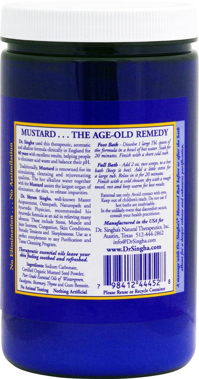 Dr. Singha's Dr. Singhaâ€™s Mustard Bath â€“ Therapeutic Bath Salts for Relaxation, Soothing Comfort & Refreshing Aroma â€“ 28 oz Aromatherapy Soak with Mustard Seed & Essential Oils - Bathing Alternative to Epsom Salt - Image 2