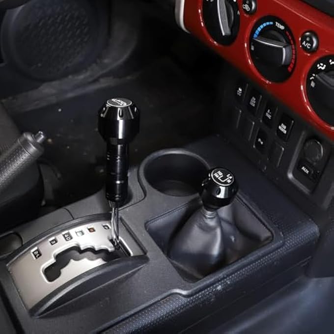 ريحني بديل مقبض ناقل الحركة من سبائك الألمنيوم لتويوتا FJ كروزر 20072021 الأسود الأنيق مع نمط تبديل منقوش - Image 3