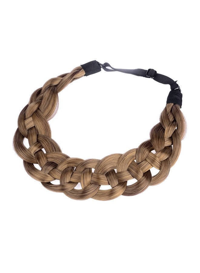 DIGUAN Hollow Out Synthetic Hair Braided Headband Hairpiece Women Girl Beauty Accessory For Women (Earthy Brown) - Image 2