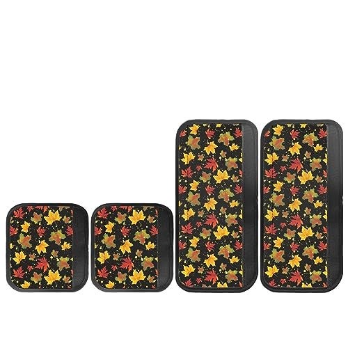 Mintulipy Refrigerator Door Handle Covers Set of 4 Washable Cloth Decor Thanksgiving Maple Leaf Kitchen Appliance Handle Covers Keep Your Fridge Microwave Oven Stove or Dishwasher Clean - Image 2