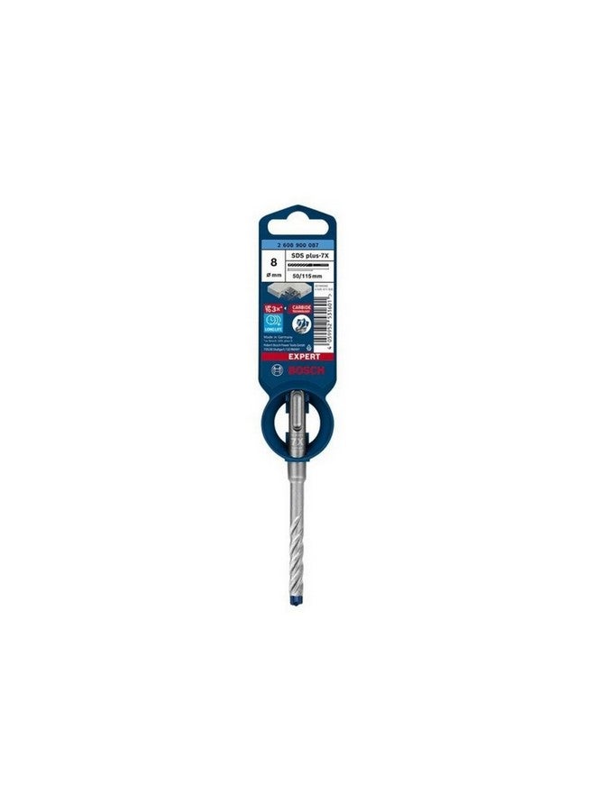 BOSCH Expert SDS Plus-7X Concrete Hammer Drill Bit Silver 8 x 115 mm JE2 608 900 087 - Image 2