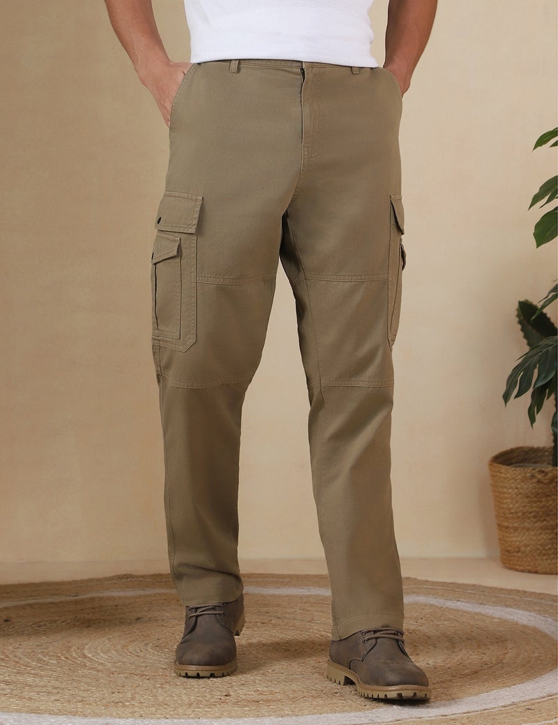 fyltr Men's Utility Cargo Trouser - 100% Cotton | Regular Fit  | Pants for Men | Trousers for Men - Image 1