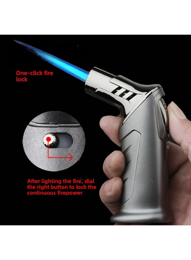 360-degree windproof torch lighter, cigar lighter, gas lighter, charcoal lighter, adjustable flame, refillable metal lighter (butane not included) - Image 5