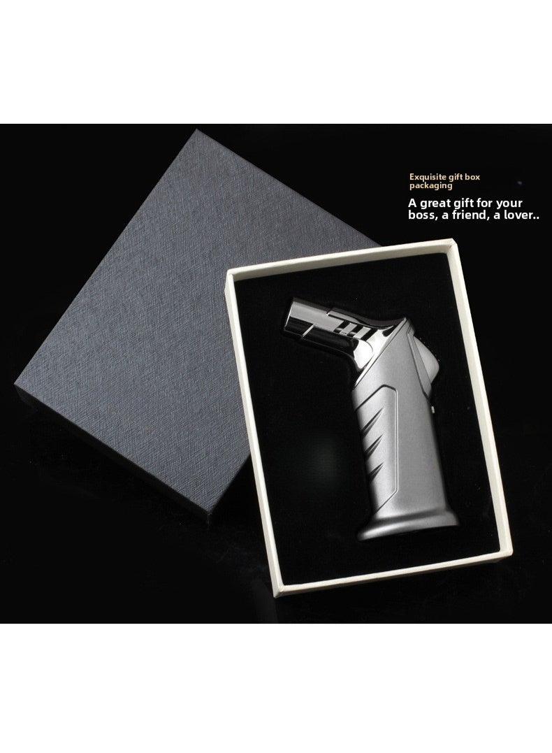 360-degree windproof torch lighter, cigar lighter, gas lighter, charcoal lighter, adjustable flame, refillable metal lighter (butane not included) - Image 4