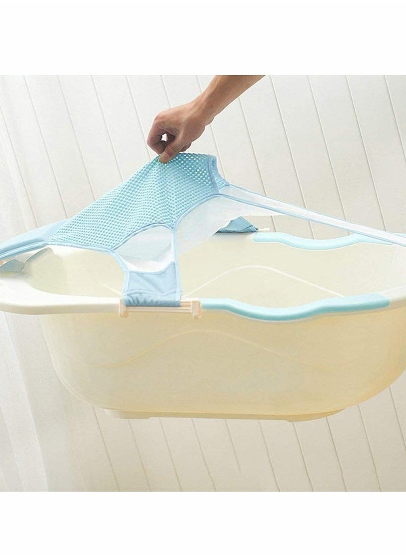 Generic - Starthi Baby Bath Suppport, Adjustable Bath Seat Support Net High Quality Comfortable Baby Bath Support Sling Hammock Net Adjustable Comfortable Non-Slip Bath Seat Blue - Image 1