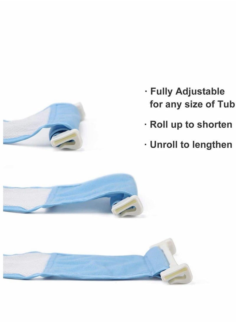 Generic - Starthi Baby Bath Suppport, Adjustable Bath Seat Support Net High Quality Comfortable Baby Bath Support Sling Hammock Net Adjustable Comfortable Non-Slip Bath Seat Blue - Image 1