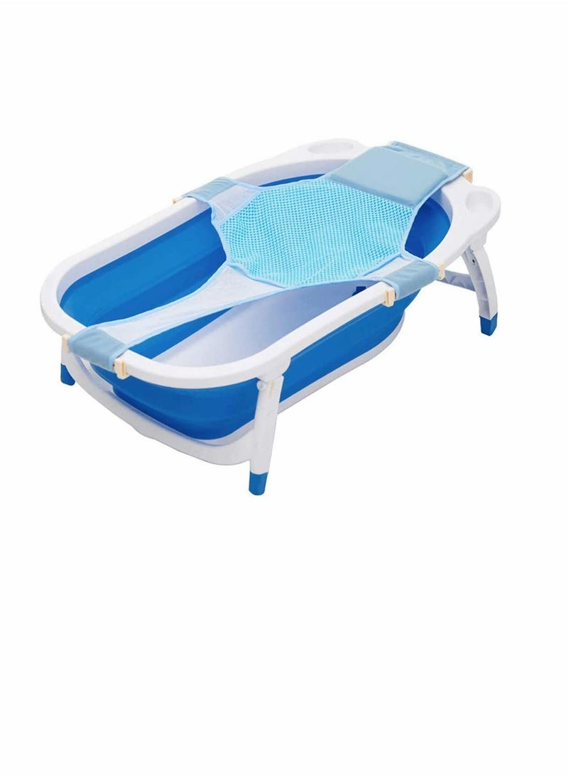 Generic - Starthi Baby Bath Suppport, Adjustable Bath Seat Support Net High Quality Comfortable Baby Bath Support Sling Hammock Net Adjustable Comfortable Non-Slip Bath Seat Blue - Image 1