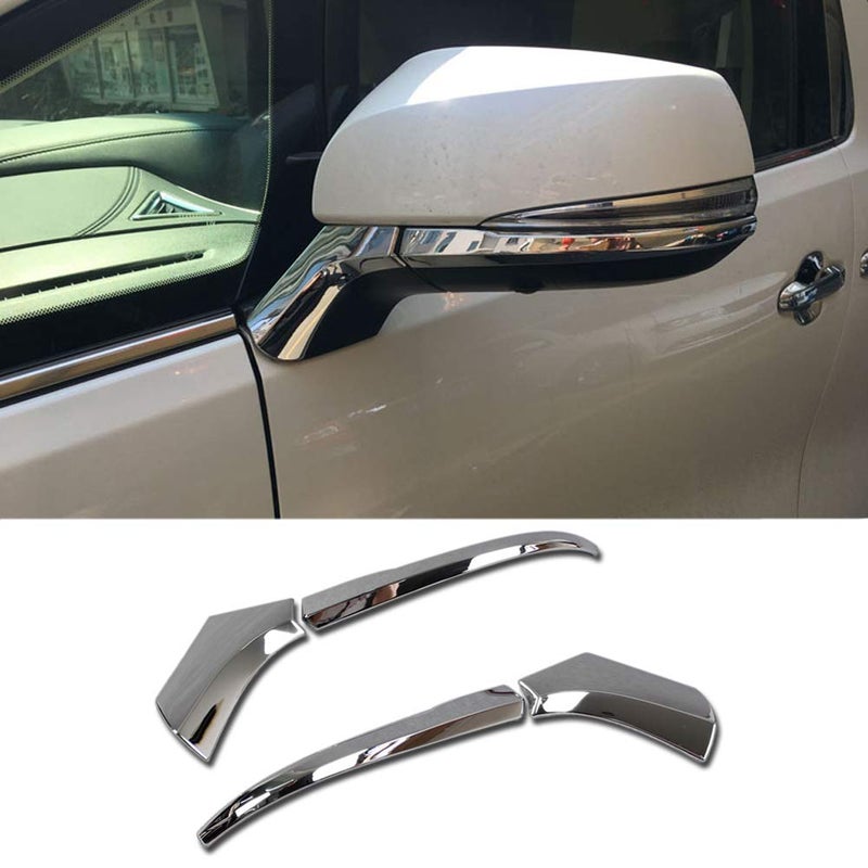 غطاء تزيين مرآة الرؤية الخلفية الجانبية من Beautost مناسب لتويوتا RAV4 2019 2020 2021 2022 2023 2024 2025 باللون الكروم