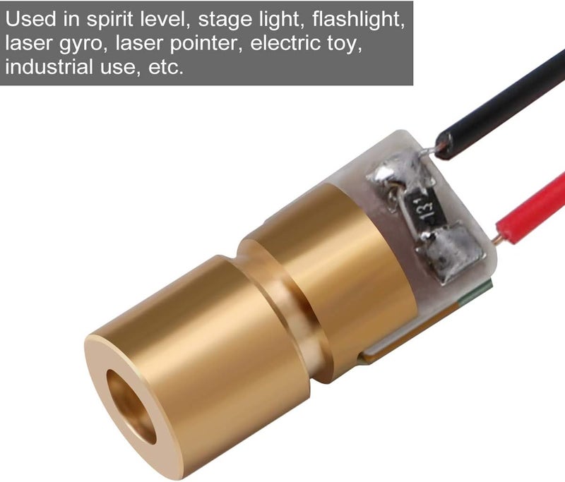 MakerFocus 20pcs 5V 650nm 5mW Red Dot Laser Head Red Laser Diode Laser Tube with Leads Head Outer Diameter 6mm - Image 3