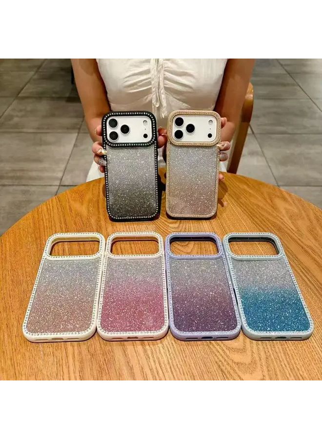 Blue Sparkling Diamond Glitter Phone Case For iPhone 12 Pro Max Full Cover Glossy - Image 3